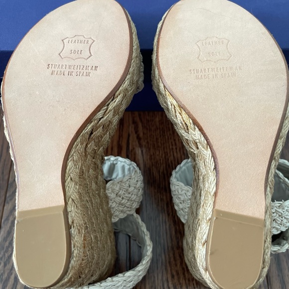 Stuart Weitzman - Alex - Ivory Crochet - Wedge Sandals - 5.5 - Picture 5 of 5